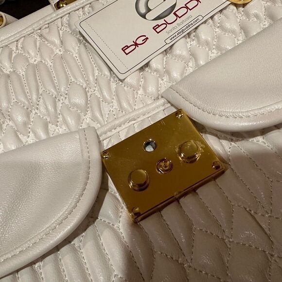 Big Buddha bag/White Satchel/16”x10”x5.5” - Picture 9 of 11